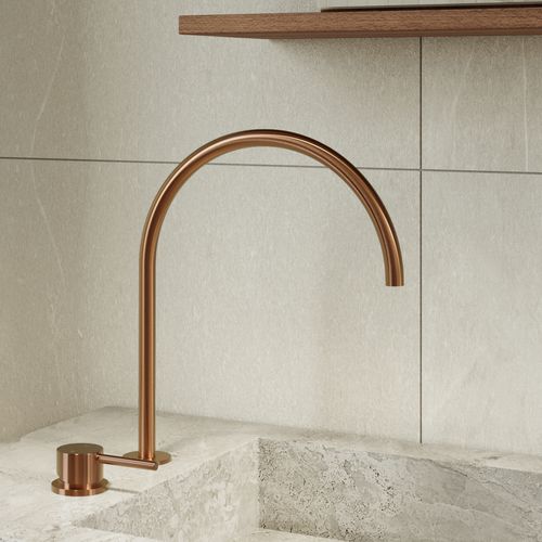 Elysian Bench-Mounted Mixer | Brushed Copper