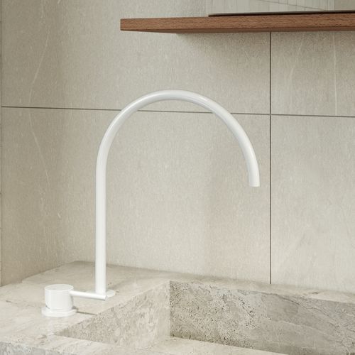 Elysian Bench-Mounted Mixer | White