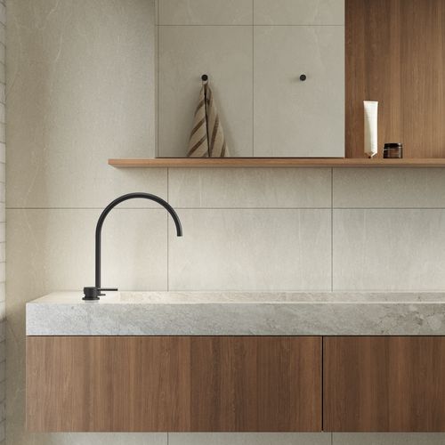 Elysian Bench-Mounted Mixer | Matte Black