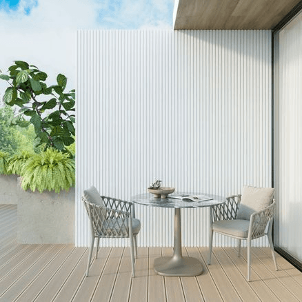 WPC Panelling for Slat Exterior | White