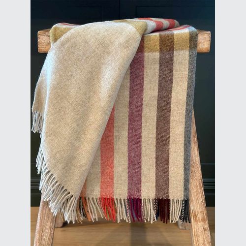 NZ Merino Throw Blanket - Henley Beige | 100% Pure Wool