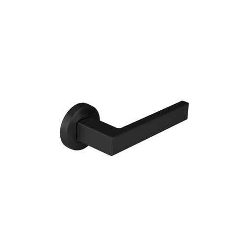 F1121L Lever Handle On Round Small Rose Matt Black