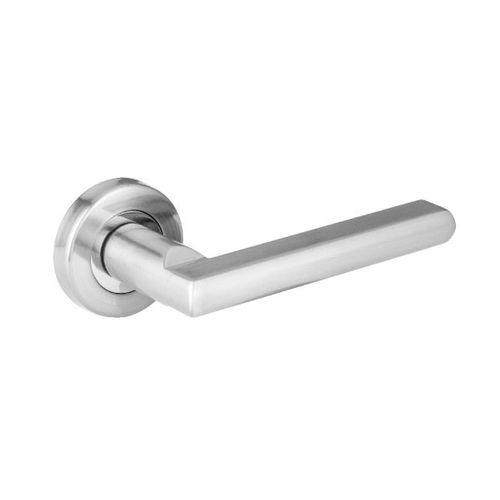 F1187L Lever Handle On Round Small Rose Brushed Nickel