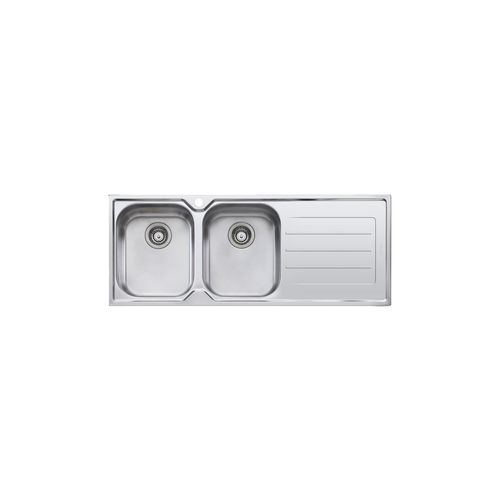 Flinders Double Bowl Topmount Sink With Drainer