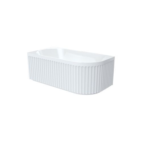 Eleanor Fluted Acrylic Corner Bath, 1500mm