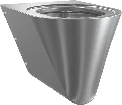 KWC STAINLESS FLOOR MOUNTED WC c/w PRESS-FIT BRACKET