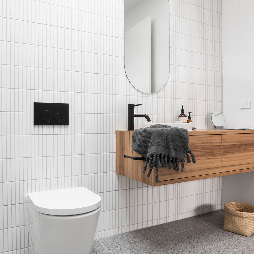 Sigma 21 Dual Flush Plate by Geberit - Matte Black