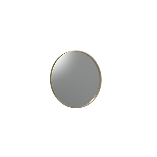 Frame XL 750 Round Mirror Brushed Brass