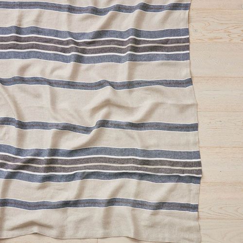 Weave Home European Linen Franco Throw - Denim