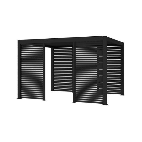 Atlantic & Caribbean Freestanding Pergola Slatted Privacy Wall