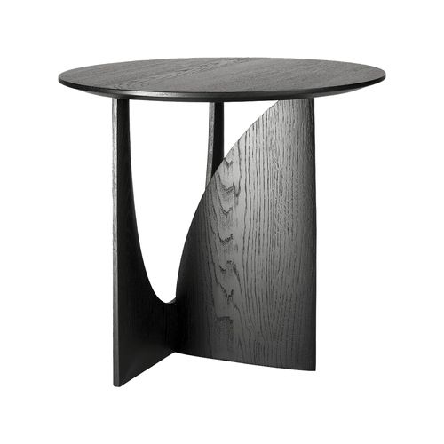 Ethnicraft Oak Geometric Side Table