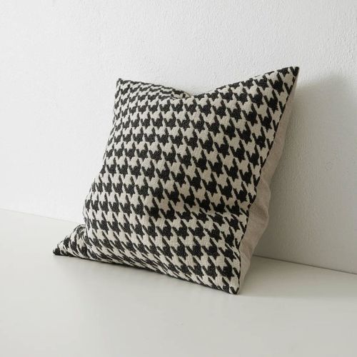 Weave Home Giovanni Cushion - Midnight | Bouclé Houndstooth