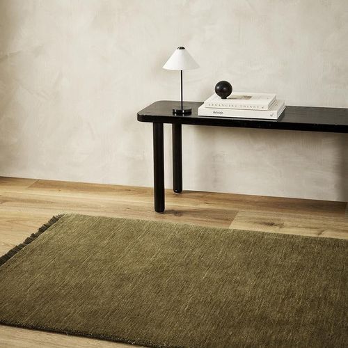 Baya Sandringham Wool Floor Runner Rug  - Moss