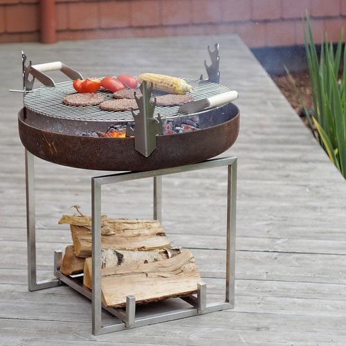 ALFRED RIESS Fire Pit Grill Grates with Handles - Medium