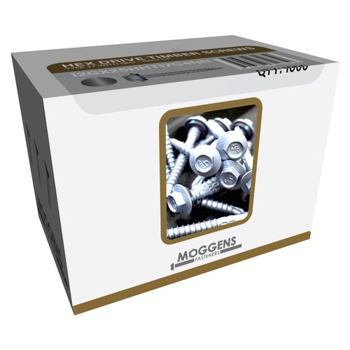 Hex Head Timber Screws - Type 7 With Neo - SS316