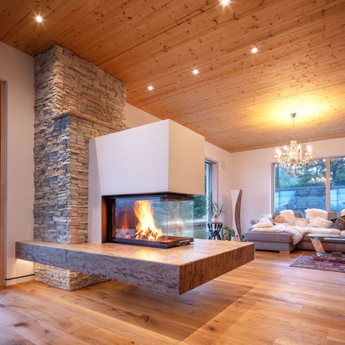 Hoxter Uka 86 Three Sided Wood Fireplace