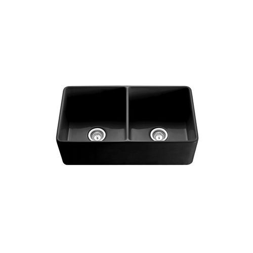Hartley Double Farmhouse Fireclay Sink | Satin Black