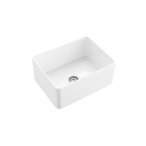 Hartley Small Single Farmhouse Sink | Gloss White
