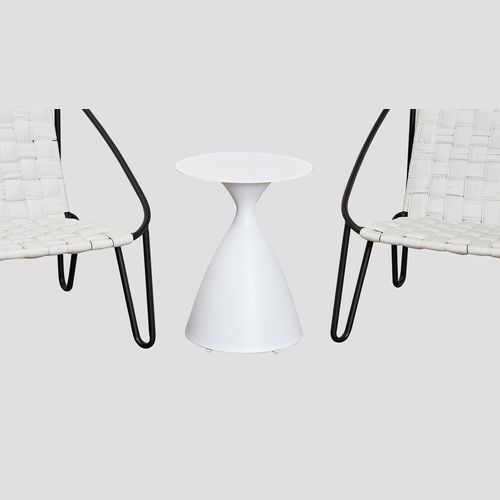 Hourglass Aluminium Side Table