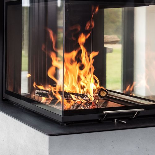Hoxter Uka 86 Three Sided Wood Fireplace