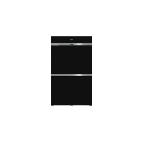 Wolf M Series Contemporary Double Oven Black Glass 76cm