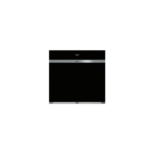 Wolf M Series Contemporary Single Oven Black Glass 76cm