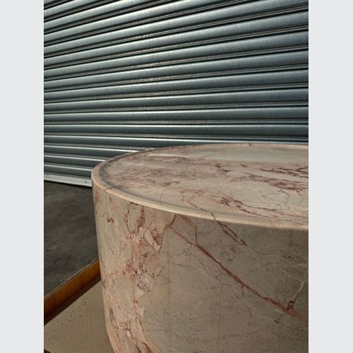 Rounded Coffee Table - Pearl Pink Blush Marble | Natural Stone Co.