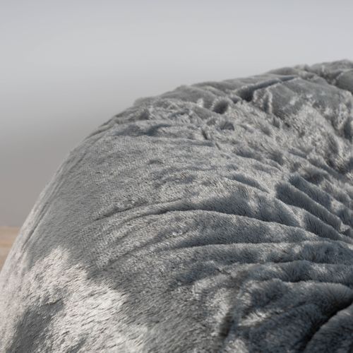 Plush Fur Bean Bag - Charcoal Cloud