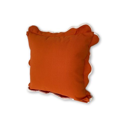 Sorrento in Papaya - Scalloped Outdoor Cushion