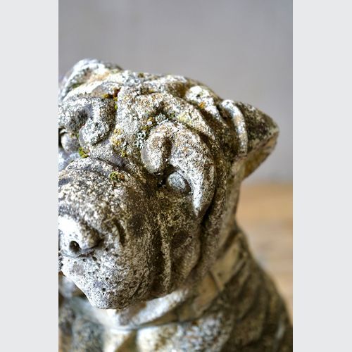 Cast Stone Dog Statues (Pair)