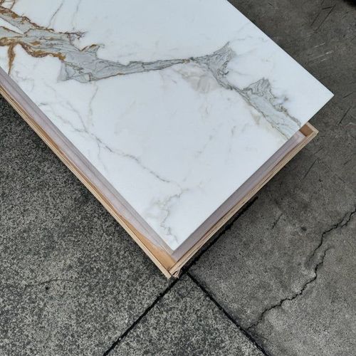 Block Coffee Table - Gold Calacatta - Small | Natural Stone Co.
