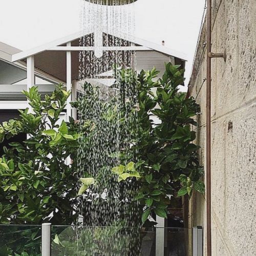Wall Mount Outdoor Shower | Cold | Brass