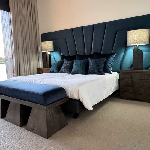 Mid Century Modern Panelled Bed Head