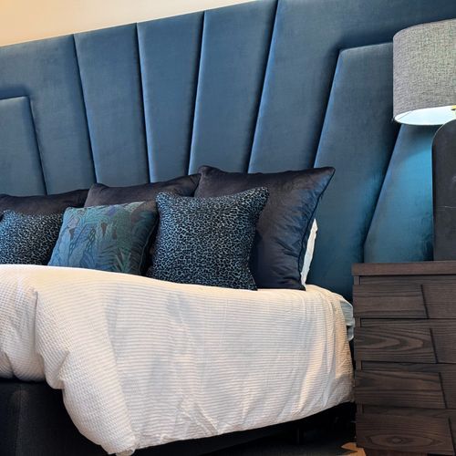 Mid Century Modern Panelled Bed Head