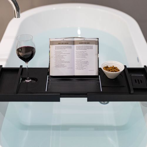 Serenity Bamboo Bath Caddy - Black