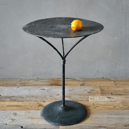 French Iron Garden Table in Black