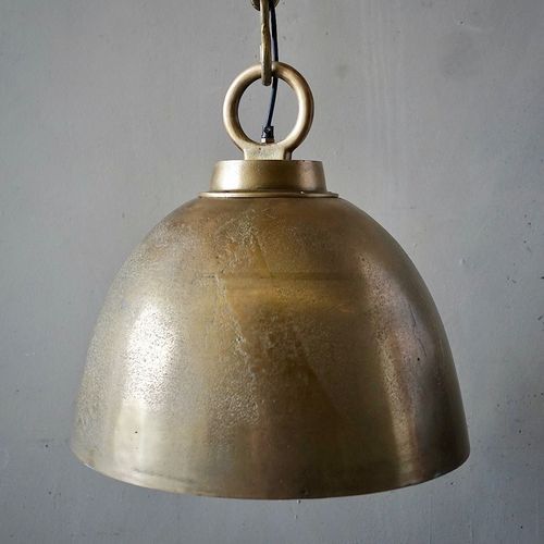 Industrial Brass Dome Pendant Lights