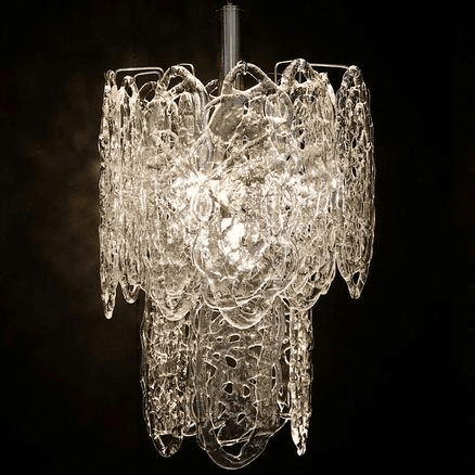 Mid-Century Murano Cascade Chandelier