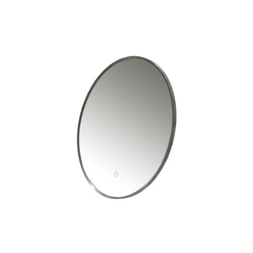 Code Solace Round Framed Gunmetal Led Mirror - 3 Sizes