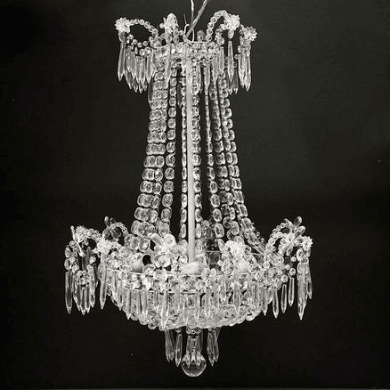 French Neoclassical Cascade Chandelier