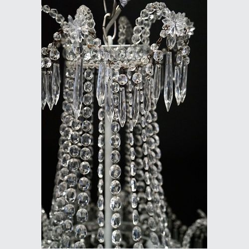 French Neoclassical Cascade Chandelier