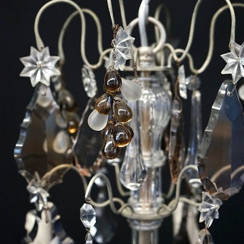 Antique French Chandelier With Glass Fruit