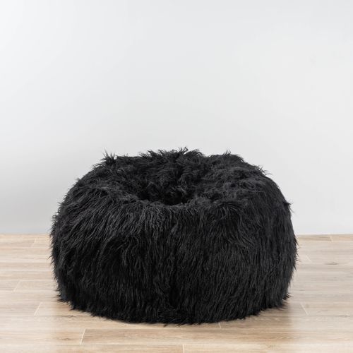 Fur Bean Bag - Black Shaggy