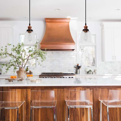 Lucy Glass Pendant Light - Copper