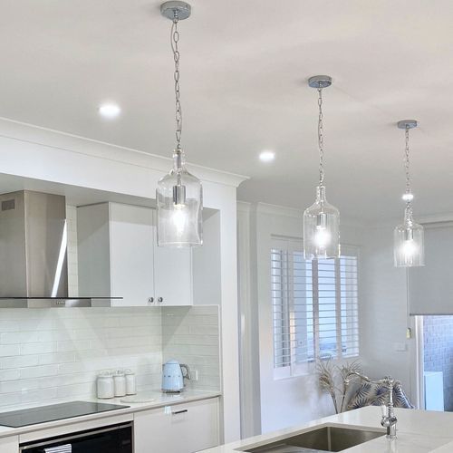 Kendal Glass Pendant Light - Black