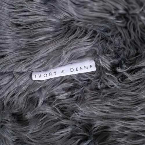 Fur Bean Bag - Charcoal Grey Polo
