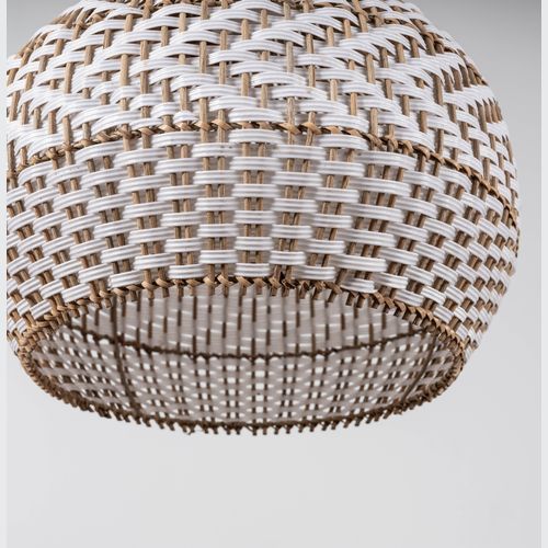 Bondi White Rattan Pendant Light