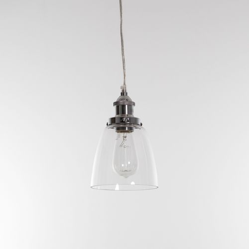 Lucy Glass Pendant Light - Chrome