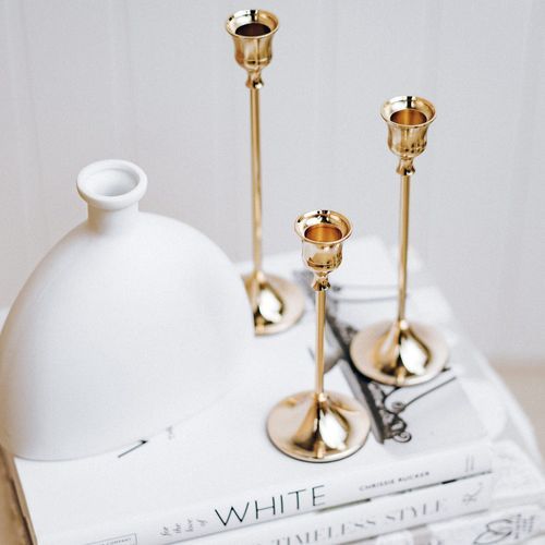 3pc Candlestick Set - French Gold