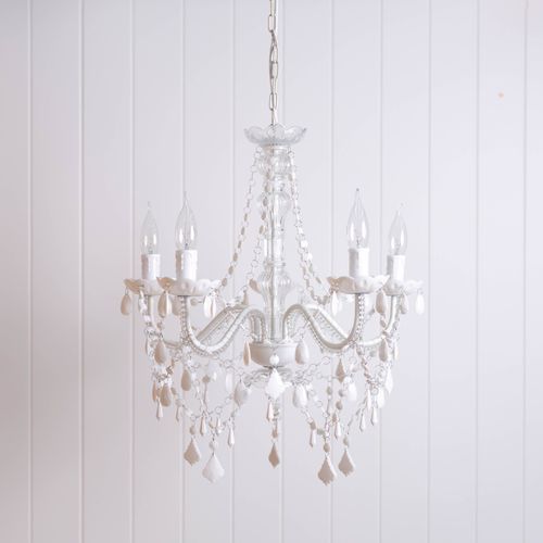 Cassie Chandelier - 5 Light - White Crystals